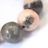 Natural Pink Zebra Jasper Round Bead Strands G-E334-4mm-11-4