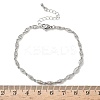 Brass Micro Pave Clear Cubic Zirconia Eye Link Chain Bracelets for Women BJEW-G764-09P-5