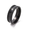 Crystal Rhinestone Grooved Finger Ring RJEW-I089-39EB-1
