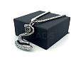 Vintage Viking Style 304 Stainless Steel Snake Pendant Necklaces for Men XF8580-2