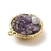 Natural Amethyst Chip Pendants KK-C242-05G-16-4