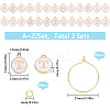 DIY Initial Letter A~Z Alphabet Brass Enamel Wine Glass Charm Rings Making Kits DIY-SC0024-59B-2