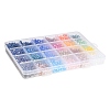 1008Pcs 24 Color Transparent Glass Bead GLAA-H026-03-2