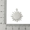 304 Stainless Steel Pendant Cabochon Settings STAS-L293-07P-3