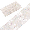 5Yards Polyester Flower Lace Ribbons with Paillettes OCOR-GF0005-24C-1