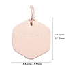 Ion Plating(IP) 304 Stainless Steel Stamping Blank Tag Charms LS-STAS-I311-24RG-3