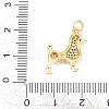 Brass Micro Pave Clear Cubic Zirconia Pendants KK-F938-25C-G-3
