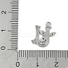 Brass Crystal Rhinestone Letter Links Connector Charms KK-S395-06P-U-3