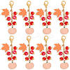 8Pcs Thanksgiving Day Alloy & Acrylic Pendant Decorations HJEW-SC0001-76B-1