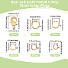 290Pcs 5 Styles Rack Plating Brass Jump Rings KK-BBC0017-95-2