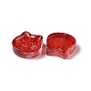 Transparent Spray Painted Glass Beads GLAA-I050-13A-2