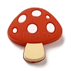Mushroom Food Grade Eco-Friendly Silicone Focal Beads SIL-Z005-01C-1