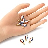 12Pcs 2 Colors Alloy Enamel Pendants ENAM-FP0001-90-2