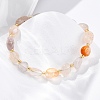 Natural Cherry Blossom Agate Beaded Bracelets for Women G-P563-07P-15-1