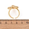 Adjustable Brass Micro Pave Cubic Zirconia Cuff Rings for Women RJEW-B139-08G-03-5