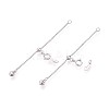 925 Sterling Silver Ball Chain Extenders STER-T008-59S-2