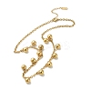 304 Stainless Steel Round Ball Tassel Cable Chain Necklaces for Women LS-NJEW-C088-02G-2