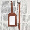 CutHollow 4Pcs PU Leather Luggage Tag OFST-CL0001-01A-02-5