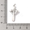 Rack Plating Brass & Clear Cubic Zirconia Pendants KK-L216-055P-3