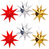 6Pcs 3 Colors Paper Star Pendant Decorations HJEW-GF0001-66A-1