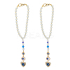 2Pcs Alloy Rhinestone Pendant Decorations HJEW-FH00021-1