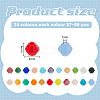 24 Strands 24 Colors Imitate Austrian Crystal Bicone Frosted Glass Beads Strands GLAA-AR0001-58-2