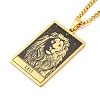 304 Stainless Steel Tarot Pendant Necklaces NJEW-A026-01G-05-2