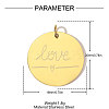 304 Stainless Steel Pendants STAS-OY010-69G-2