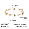 304 Stainless Steel Pave Cubic Zirconia Bangles for Women FS-WGDD90E-02-1