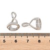 Brass Pendant Hexagon Bead Cap Bails KK-K205-01P-3