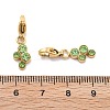 304 Stainless Steel Rhinestone Pendant Decorations STAS-M092-07G-3