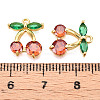 Brass Micro Pave Cubic Zirconia Charms KK-N254-220G-3