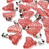 Cherry Quartz Glass Pendants G-Z067-01P-06-1