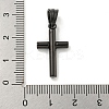 Ion Plating(IP) 304 Stainless Steel Cubic Zirconia Pendants STAS-C102-06A-EB-3