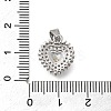 Brass Micro Pave Cubic Zirconia Pendants KK-D431-018P-3