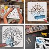 Plastic Reusable Drawing Painting Stencils Templates DIY-WH0202-353-4