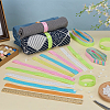100Pcs 2 Styles Polyester Elastic Roll-up Storage Belt AJEW-FG0005-29-4