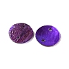 Spray Painted Natural Akoya Shell Connector Charms BSHE-S304-17D-2