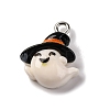 Halloween Theme Opaque Resin Pendants RESI-D075-01H-1