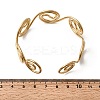 304 Stainless Steel Cuff Bangles for Women BJEW-Z150-01G-01-5