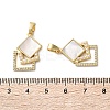 Brass Micro Pave Cubic Zirconia Pendants KK-U070-23G-3
