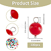 100Pcs Dyed Natural White Jade Round Charms FIND-FH0010-69-2