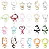 16Pcs 8 Styles Alloy Swivel Snap Hook Clasps FIND-YW0009-26-2