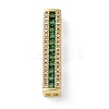 Rack Plating Brass Pave Cubic Zirconia Rectangle Multi-Strand Links KK-K341-42G-2