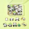 36Pcs 9 Styles Panda Theme Alloy Enamel Pendants ENAM-FS0002-31-9