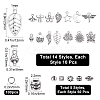 140Pcs 14 Style Tibetan Style Alloy Pendants FIND-SC0001-97-2