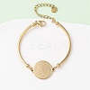 Religion 304 Stainless Steel Link Bracelets for Women BJEW-F524-02A-G-1