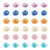 60Pcs 6 Colors Rose Shell Beads BSHE-CW0001-01-1