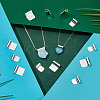 18Pcs 2 Styles Rack Plating Brass Glue-on Flat Pad Bails KK-AR0001-80C-4