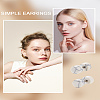 2Pcs 304 Stainless Steel Stud Earrings for Women EJEW-LP0001-62-4